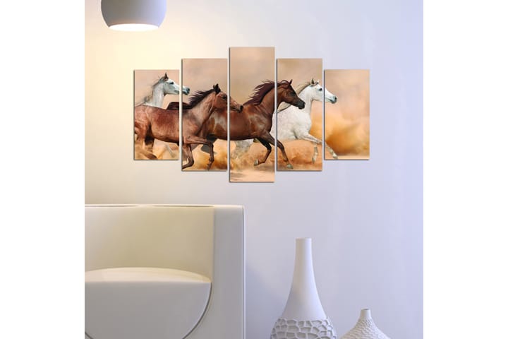 Canvasbilde Animals 5-pk Flerfarget - 22x06 cm - Innredning - Plakater & posters - Posters