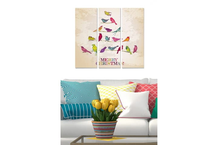 Canvasbilde Christmas 3-pk Flerfarget - 22x05 cm - Innredning - Plakater & posters - Posters