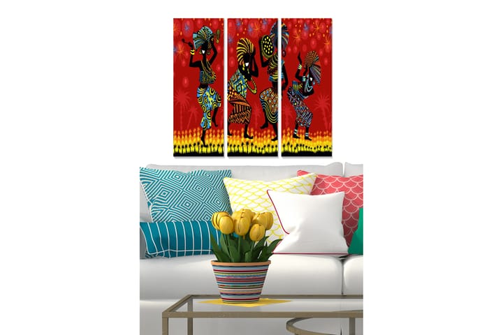 Canvasbilde Oriental 3-pk Flerfarget - 22x05 cm - Interiør - Plakater & posters - Posters