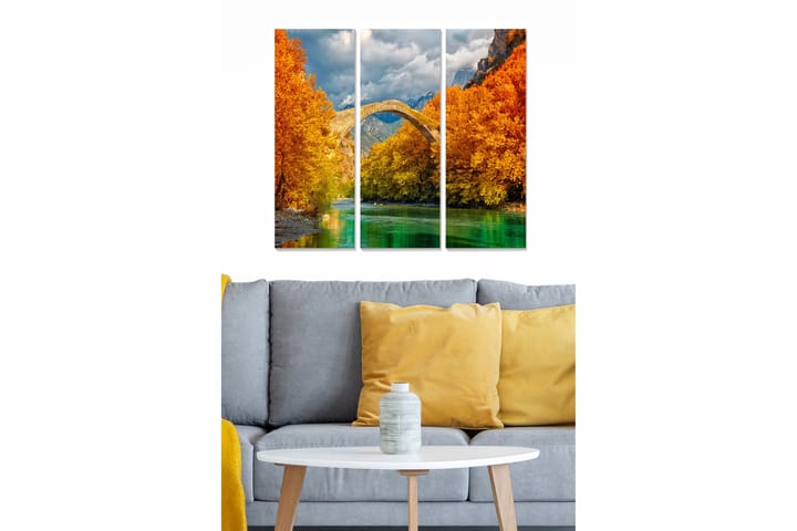 Canvasbilde Scenic 3-pk flerfarget - 22x05 cm - Innredning - Plakater & posters - Posters