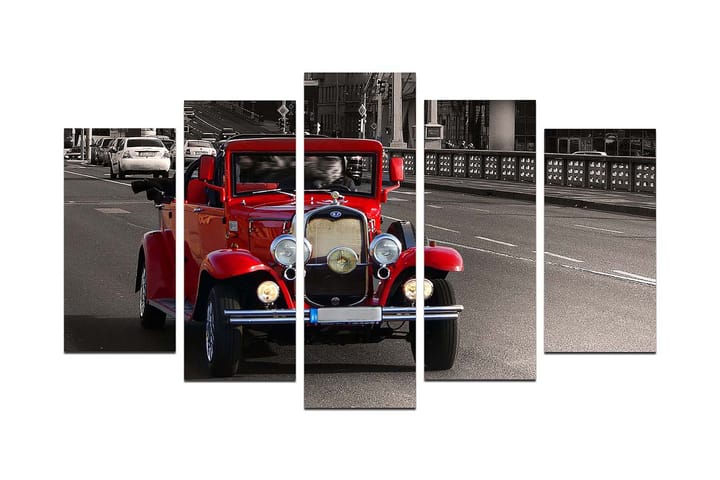 Canvasbilde Vehicles 5-pk Flerfarget - 22x06 cm - Innredning - Plakater & posters - Posters