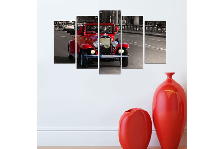 Canvasbilde Vehicles 5-pk Flerfarget - 22x06 cm - Innredning - Plakater & posters - Posters