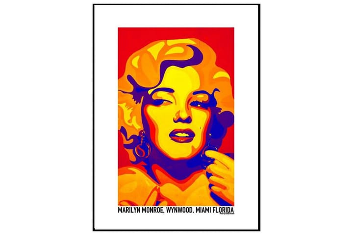 Marilyn Monroe Illustration Illustrasjon Oransje/Rød/Gul