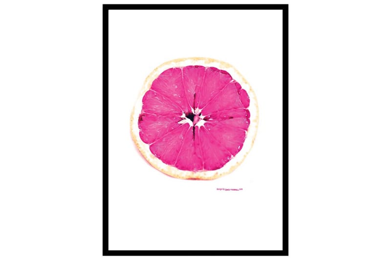Pink Grapefruit Foto Rosa/Hvit - 30x40 cm - Interiør - Maleri & posters - Posters