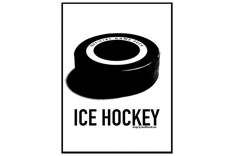 Poster Ice hockey - Finnes i flere størrelser - Interiør - Maleri & posters - Posters