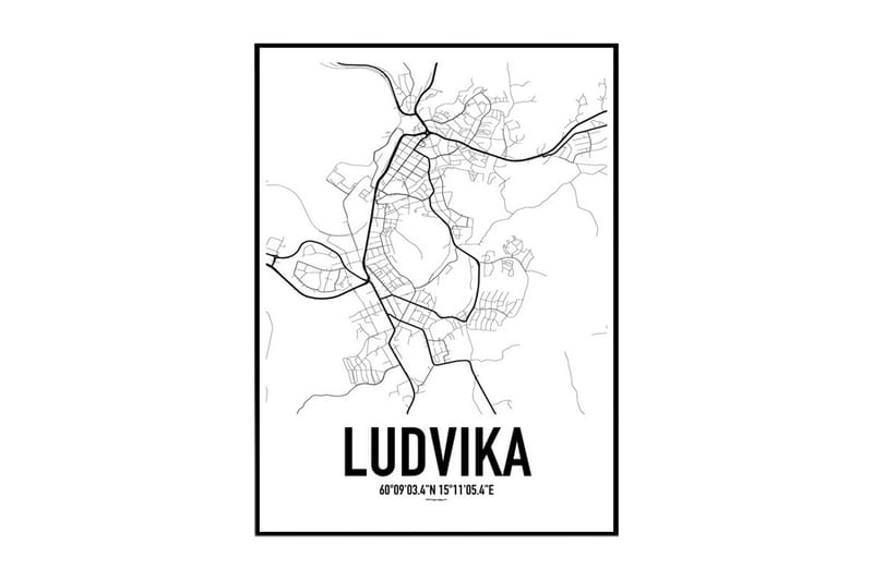 Poster Ludvika kart - Finnes i flere størrelser - Innredning - Plakater & posters - Posters