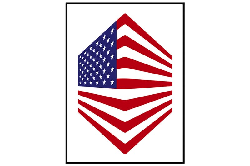 Poster USA Flag Square - Finnes i flere størrelser - Innredning - Plakater & posters - Posters