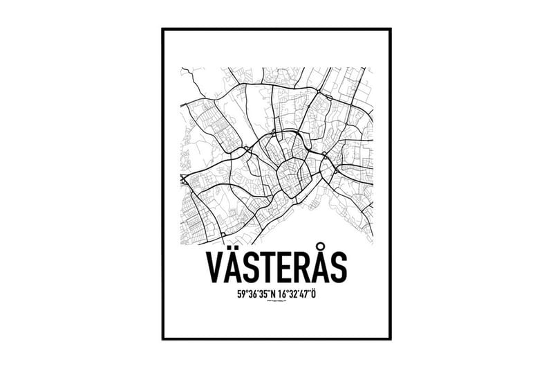 Poster Västerås kart - Finnes i flere størrelser - Interiør - Plakater & posters - Posters