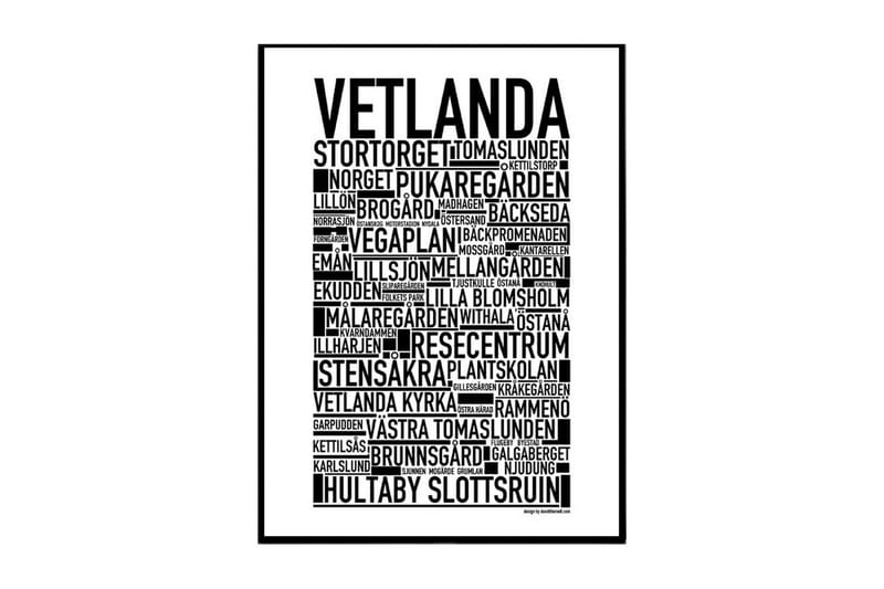 Poster Vetlanda - Finnes i flere størrelser - Innredning - Plakater & posters - Posters