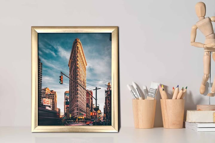 Bilde City med Ramme Flerfarget - 22,3x52,8 cm - Innredning - Plakater & posters - Rammer
