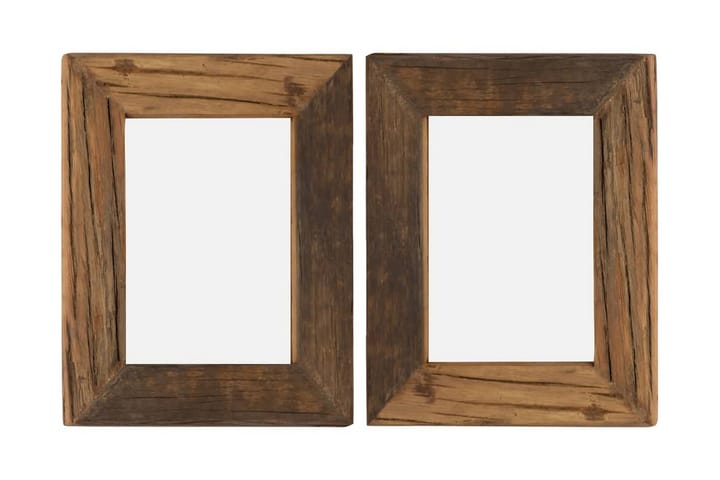 Fotorammer 2 stk 25x30 cm gjenvunnet heltre og glass - Interiør - Maleri & posters - Rammer - Fotoramme
