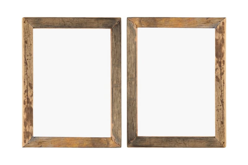 Fotorammer 2 stk 50x60 cm gjenvunnet heltre og glass - Interiør - Maleri & posters - Rammer - Fotoramme