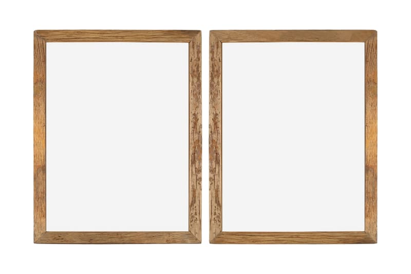 Fotorammer 2 stk 90x70 cm gjenvunnet heltre og glass - Interiør - Maleri & posters - Rammer - Fotoramme