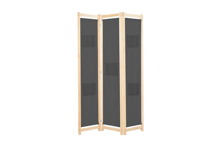 Romdeler 3 paneler grå 120x170x4 cm stoff - Grå - Innredning - Små møbler - Romdelere