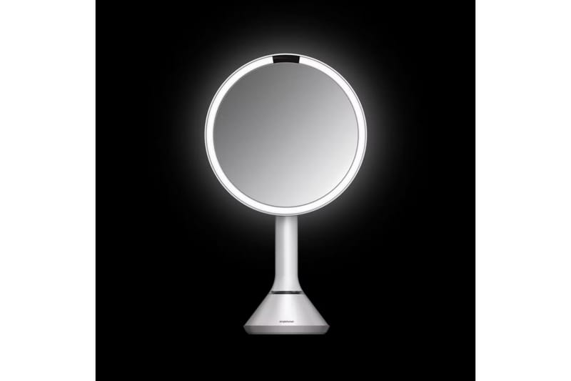 LED-speil med justerbar lysstyrke, hvit, stål - Innredning - Speil - Sminkespeil