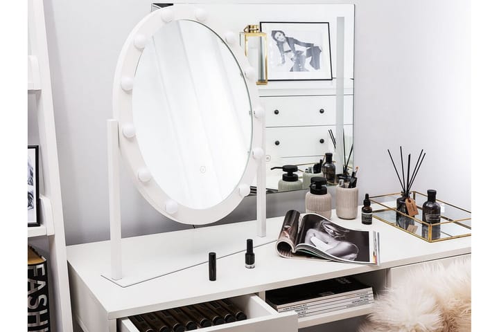 Speil Sisbarro LED 50x60 cm - Hvit - Møbler - Bord - Barbord & ståbord
