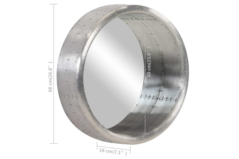 Aviator-speil 68 cm metall - Silver - Interiør - Speil - Veggspeil