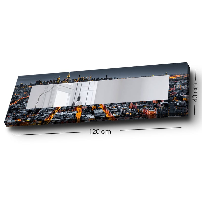 Dekorspeil 40x120 cm - Flerfarget - Interiør - Speil - Veggspeil