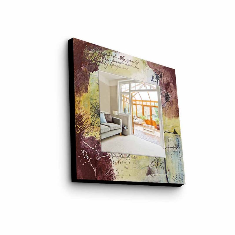 Dekorspeil Krasnaja 50x50 cm Abstract - Plexiglass/Flerfarget - Interiør - Speil - Gangspeil