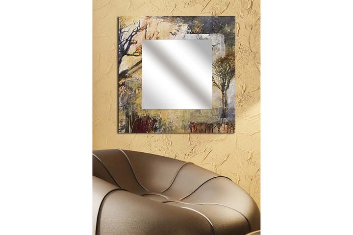 Dekorspeil Krasnaja 50x50 cm Nature - Plexiglass / flerfarget - Innredning - Speil - Veggspeil