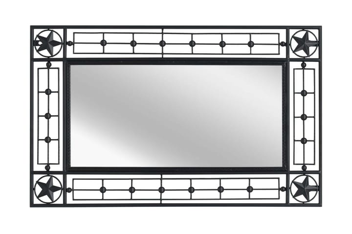 Hagespeil rektangulӕrt 50x80 cm svart - Brun - Innredning - Speil - Gangspeil