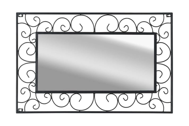 Hagespeil rektangulӕrt 50x80 cm svart - Flerfarget - Interiør - Speil - Veggspeil