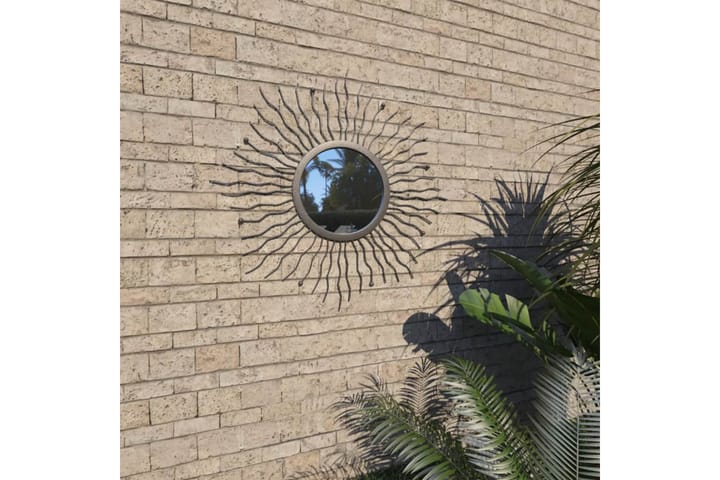 Hagespeil solstråle 60 cm svart - Beige - Interiør - Speil - Veggspeil