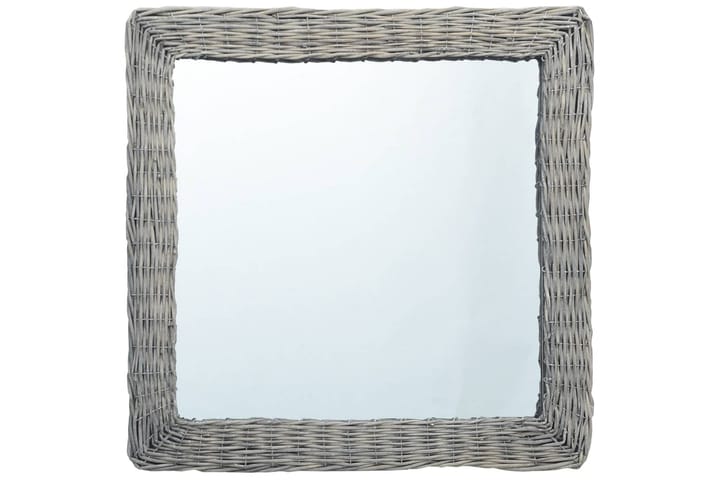 Speil 50x50 cm kurvstrå - Brun - Innredning - Speil - Veggspeil