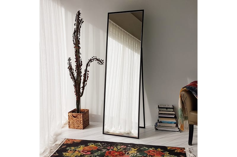 Speil 60x50 cm - Svart - Innredning - Speil - Veggspeil
