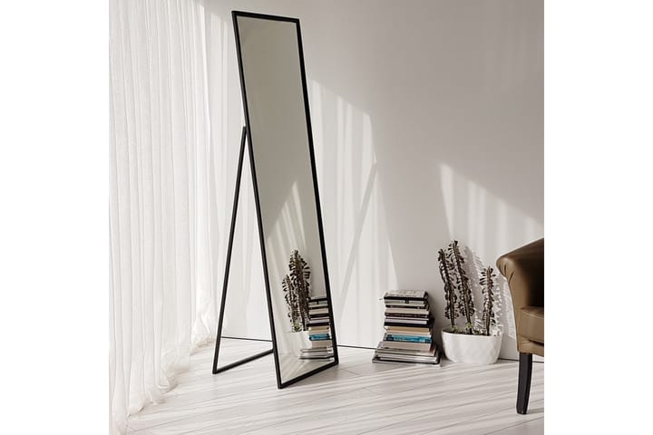 Speil 60x50 cm - Svart - Innredning - Speil - Veggspeil