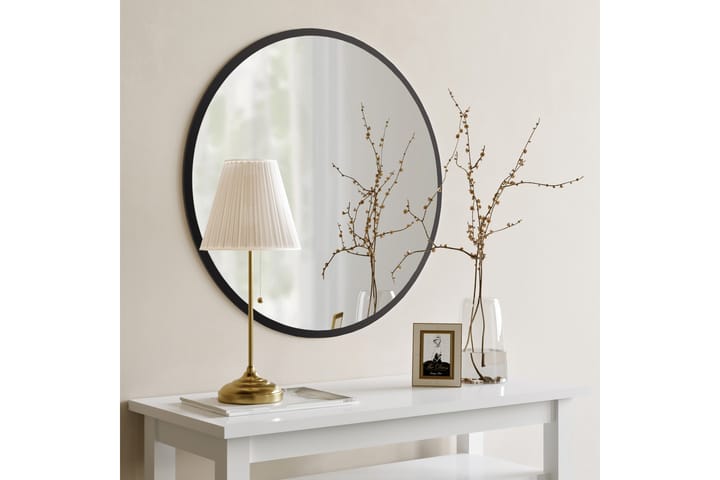 Speil 60x60 cm - Svart - Innredning - Speil - Veggspeil