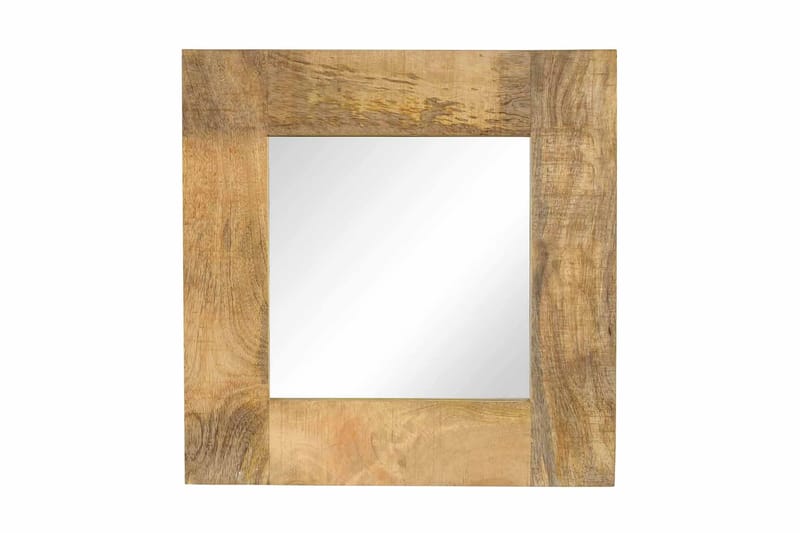 Speil heltre mango 50x50 cm - Beige|Hvit - Innredning - Speil - Veggspeil