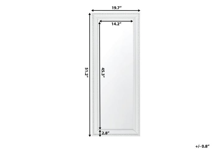 Speil Vertou 50 cm - Hvit - Interiør - Speil - Veggspeil