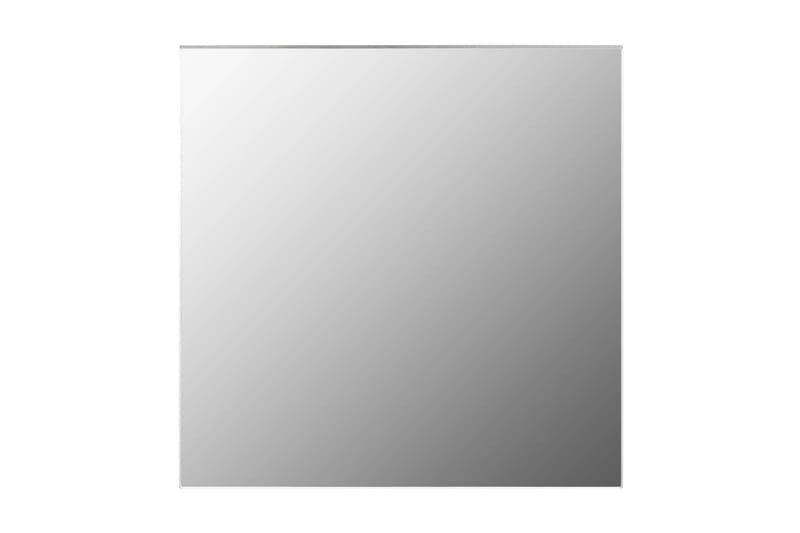 Veggspeil 40x40 cm firkantet glass - Beige|Hvit - Interiør - Speil - Gangspeil