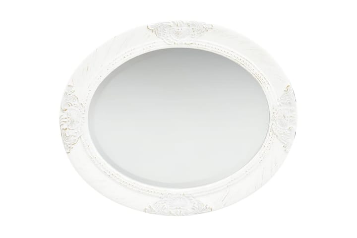 Veggspeil barokkstil 50x60 cm hvit - Innredning - Speil - Veggspeil