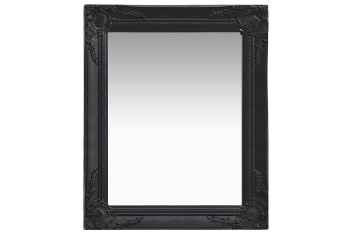 Veggspeil barokkstil 50x60 cm svart - Innredning - Speil - Gangspeil