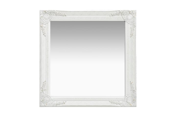 Veggspeil barokkstil 60x60 cm hvit - Interiør - Speil - Gangspeil
