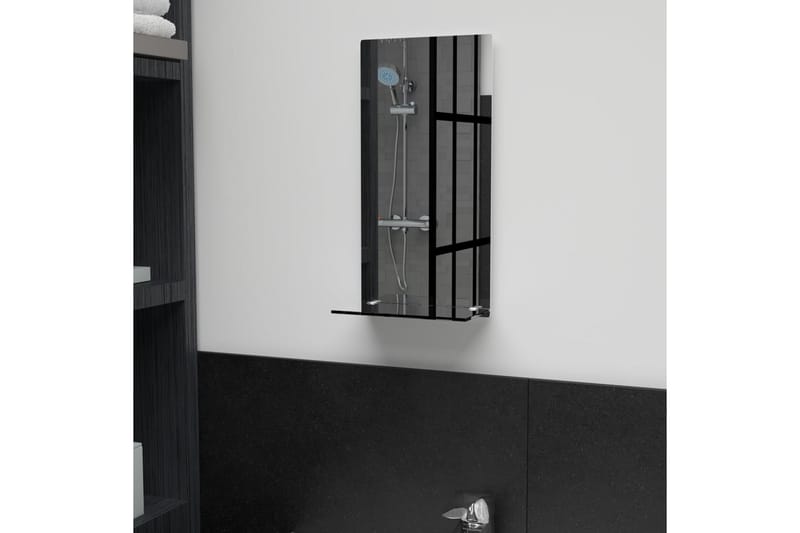 Veggspeil med hylle 20x40 cm herdet glass - Innredning - Speil - Veggspeil