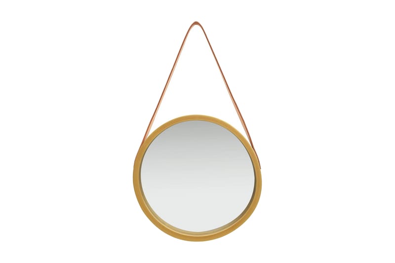 Veggspeil med stropp 40 cm gull - Interiør - Speil - Veggspeil