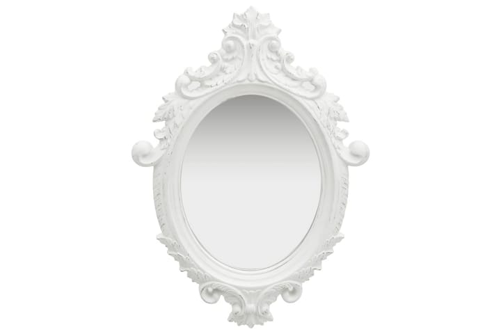 Veggspeil slott-stil 56x76 cm hvit - Innredning - Speil - Veggspeil
