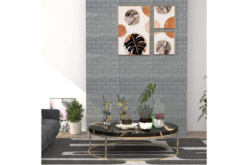 3D-tapet murstein selvklebende 10 stk antrasitt - Antrasittgrå - Interiør - Tapet - Fototapeter