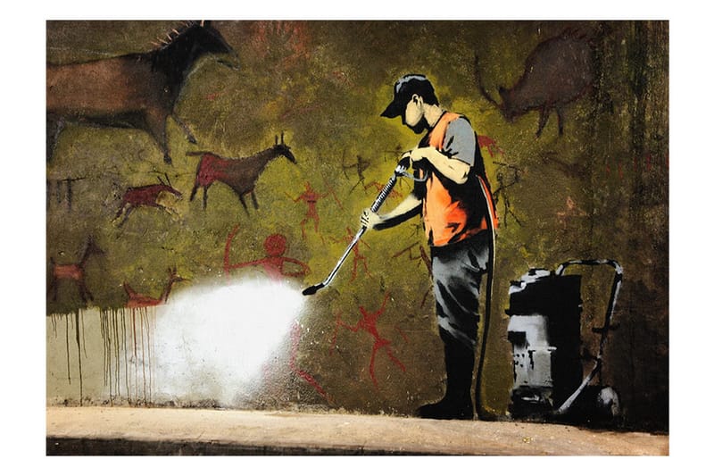 Fototapet Banksy Cave Painting 300x210 - Artgeist sp. z o. o. - Innredning - Tapet - Fototapeter