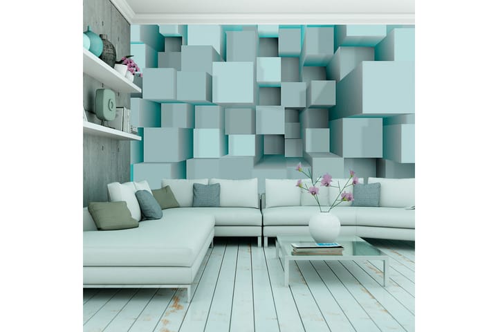 Fototapet Blue Puzzle 300x210 - Artgeist sp. z o. o. - Interiør - Tapet - Fototapeter
