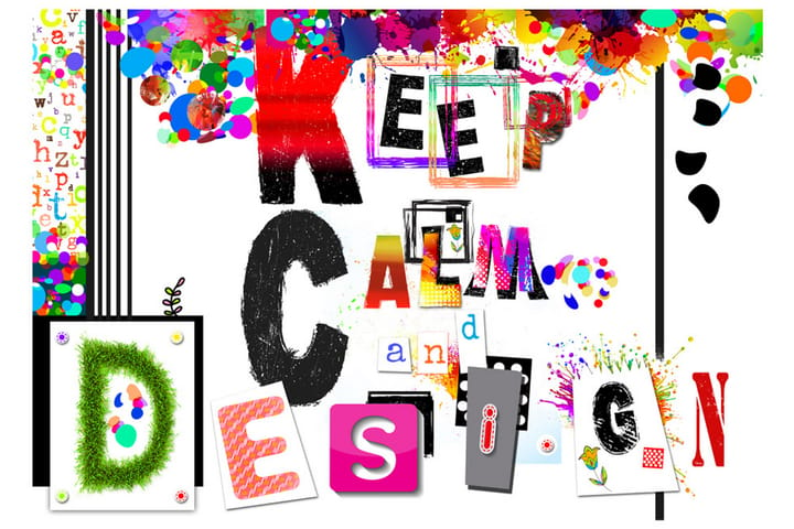 Fototapet Keep Calm And Design 300x210 - Artgeist sp. z o. o. - Innredning - Tapet - Fototapeter
