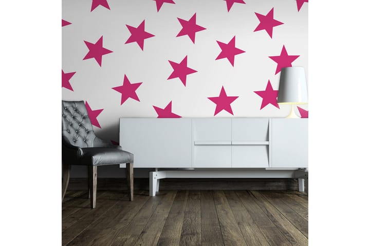Fototapet Pink Star 250x175 - Finnes i flere størrelser - Innredning - Tapet - Fototapeter