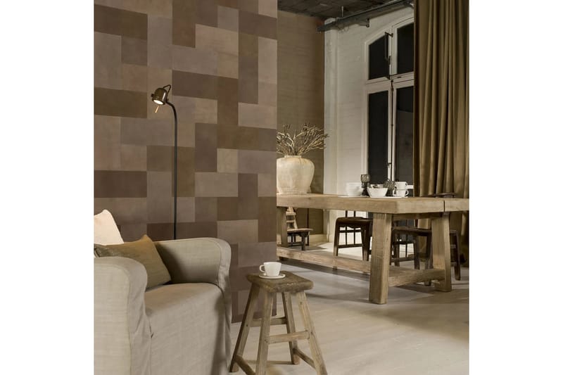 WallArt Skinnfliser Caine ren brun 32 stk - Brun - Interiør - Tapet - Kjøkkentapeter