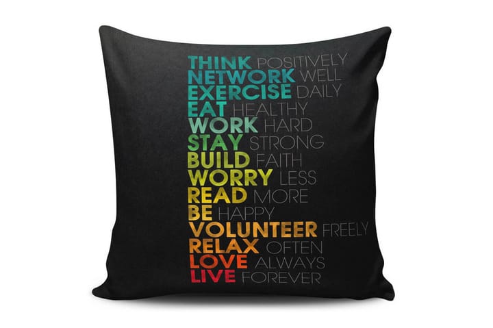 Pute Cushion Love 45x45 cm - Flerfarget - Innredning - Tekstiler - Pynteputer