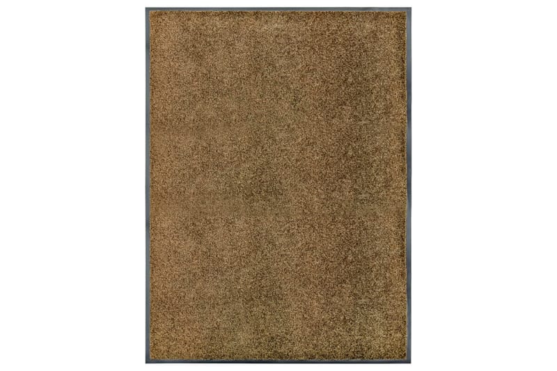Dørmatte vaskbar brun 90x120 cm - Brun - Innredning - Tepper & Matter - Dørmatte og entrématte