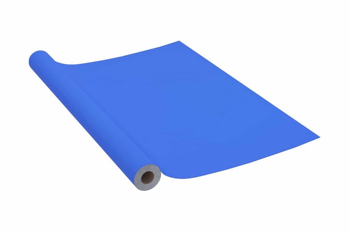 Selvklebende folie til møbler høyglans blå 500x90 cm PVC - Blå - Interiør - Veggdekorasjon - Dekorativ plast