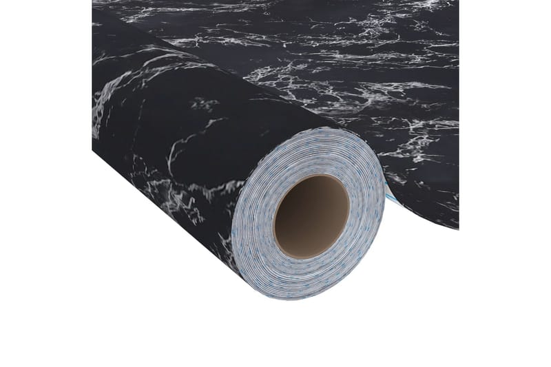 Selvklebende folie til møbler svart stein 500x90 cm PVC - Svart - Innredning - Veggdekorasjon - Dekorativ plast